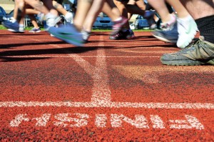 5K Fall Run Walk runners at finish line